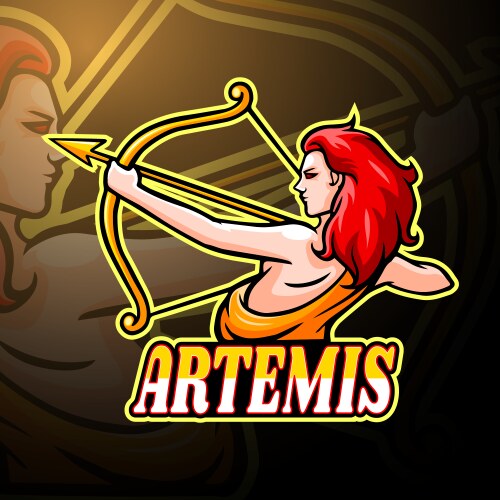 Artemis esport logo mascot design Vector Image