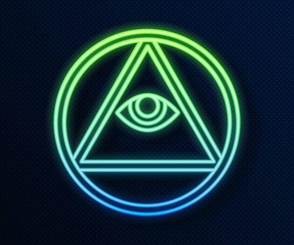 Glowing All-Seeing Eye Symbol Vector Image