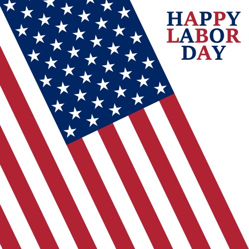 Labor Day Patriotic Flag Vector Image