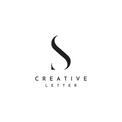 Logo design abstract template initial letter s Vector Image