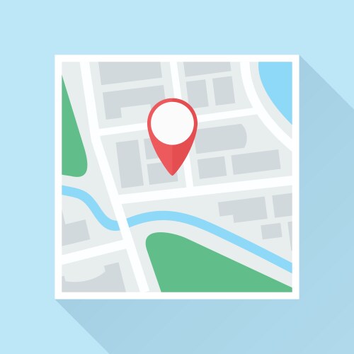 Folding paper map flat icon Royalty Free Vector Image