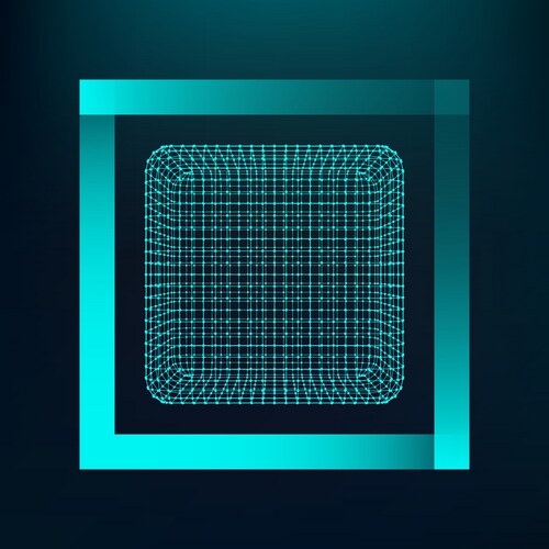 Mesh polygonal background scope of lines and dots Vector Image