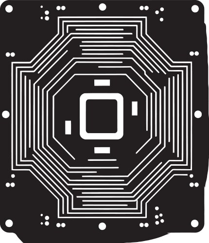 Techtune harmonious chip manifestation cutting Vector Image