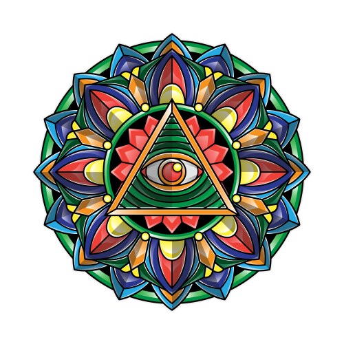 Mystical Eye Mandala Vector Image