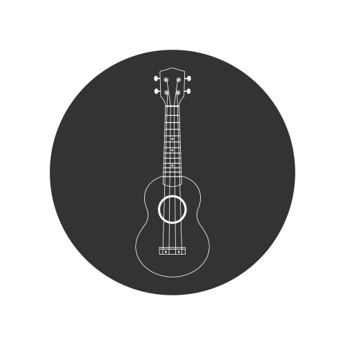 Realistic Wooden Ukulele Isolated On White Vector Image