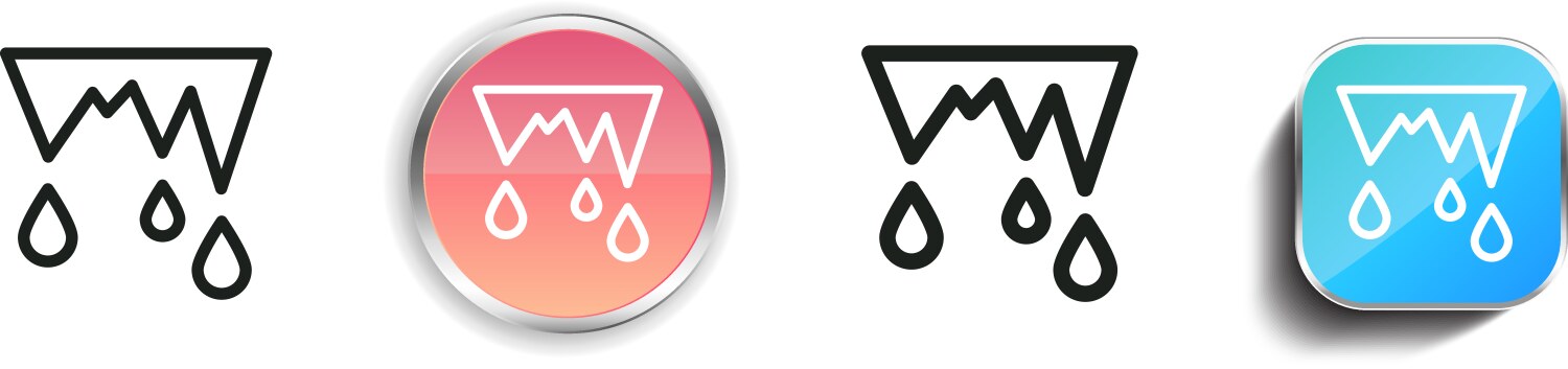 Defrost icon thin linear regular and button style vector image