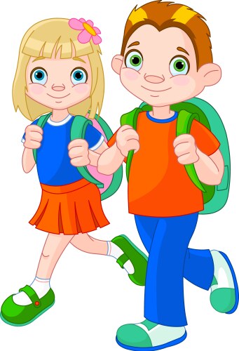 School kids vector image