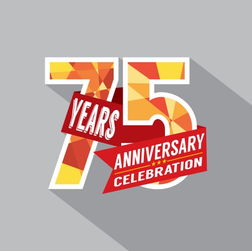 75th Anniversary Celebration vector image