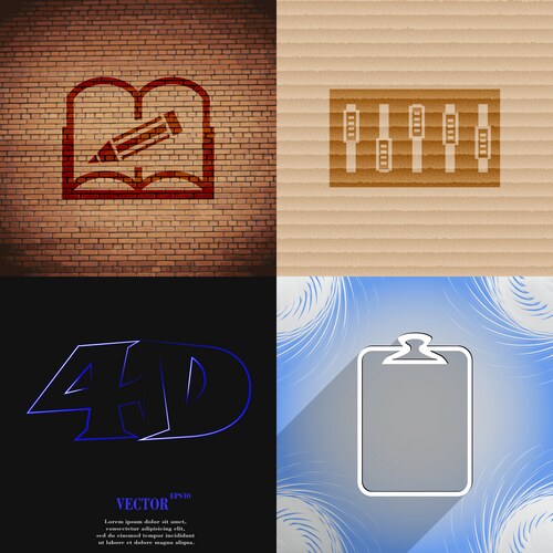 Set of abstract backgrounds with different web Vector Image