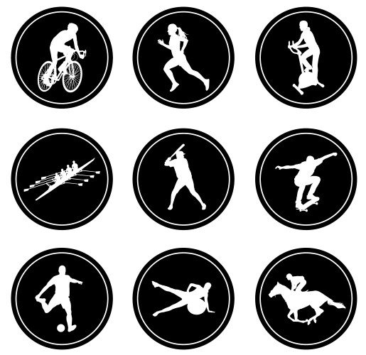 Simple sport icons vector image