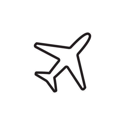 Icon airplane plane Royalty Free Vector Image - VectorStock