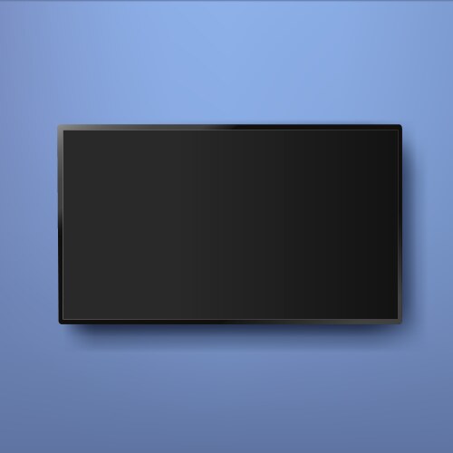 Four k monitor led tv with blue background vector image