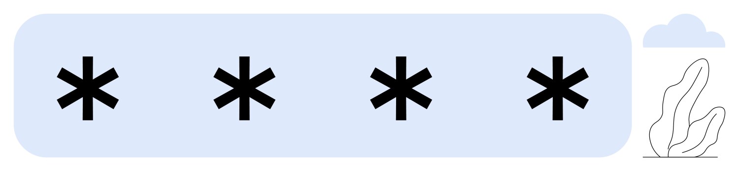 Password input field with asterisks vector image