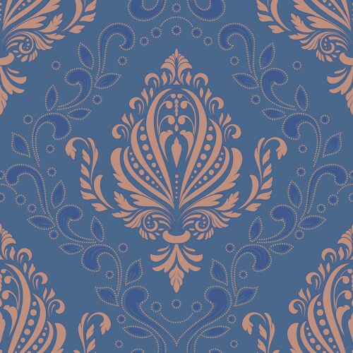 Abstract vintage seamless damask pattern Vector Image