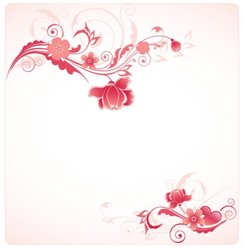 Watercolor greeting card flowers Royalty Free Vector Image