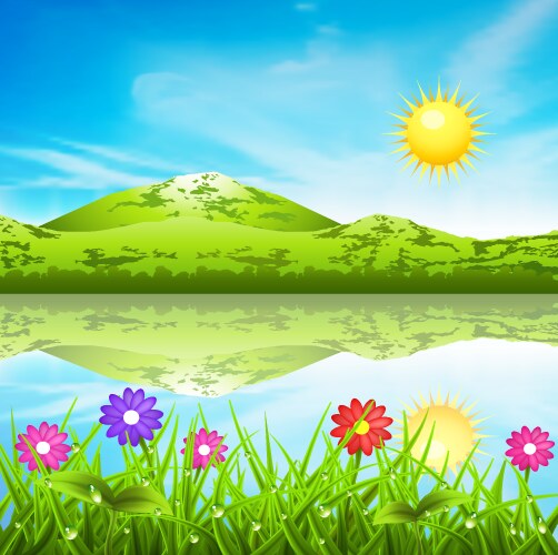 A beautiful nature landscape Royalty Free Vector Image