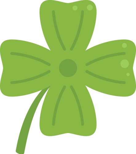 St patrick clover icon flat four leaf – Royalty-Free Vector | VectorStock