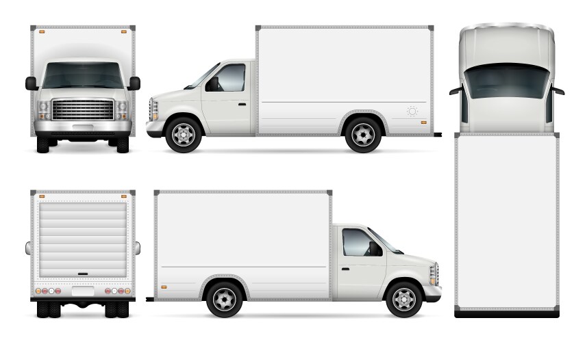 cargo van vector image