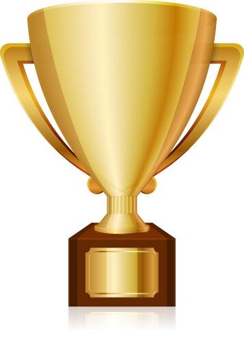 Gold trophy Royalty Free Vector Image - VectorStock