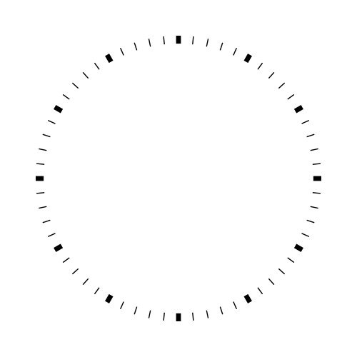 Clock face blank with roman numerals Royalty Free Vector