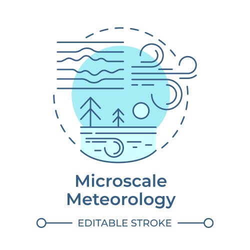 Mesoscale meteorology blue gradient concept icon Vector Image