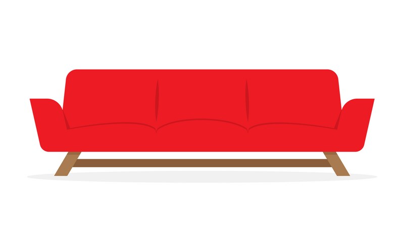 Red sofa icon Royalty Free Vector Image - VectorStock