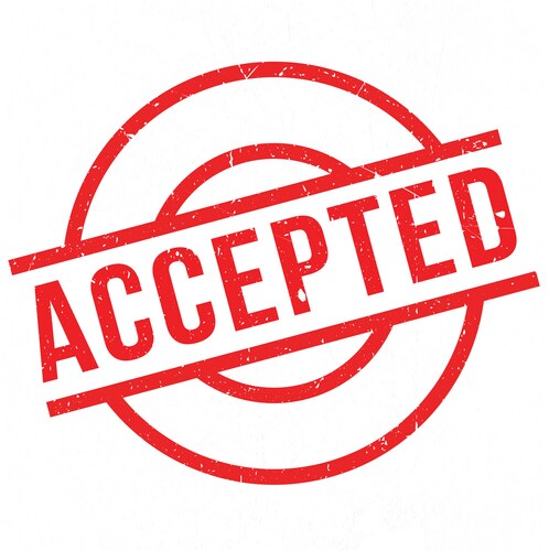 Accepted rubber stamp Royalty Free Vector Image