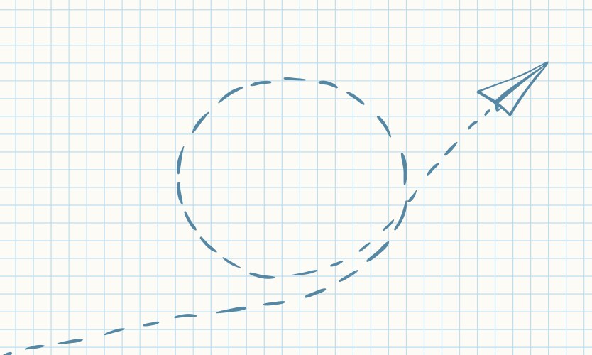 Paper Airplane Doodle Sketch Vector Image