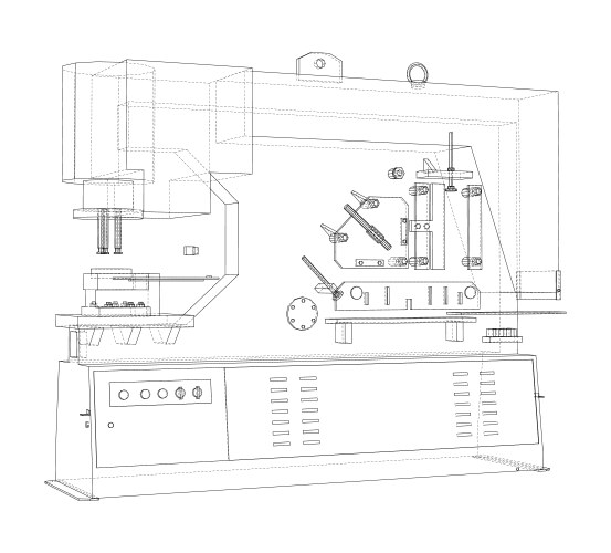 metalworking cnc machine vector image