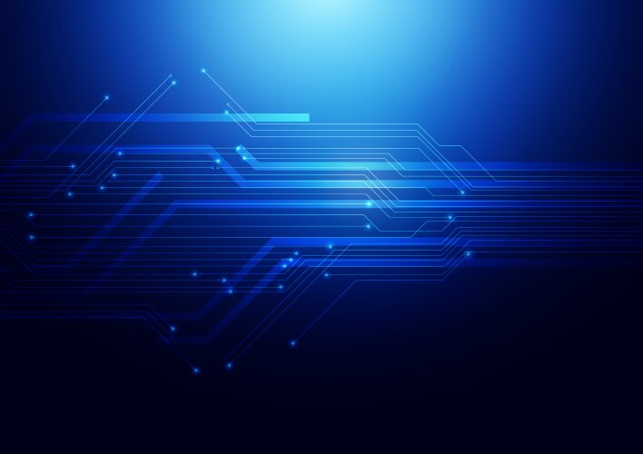 Circuit Blue Background Royalty Free Vector Image