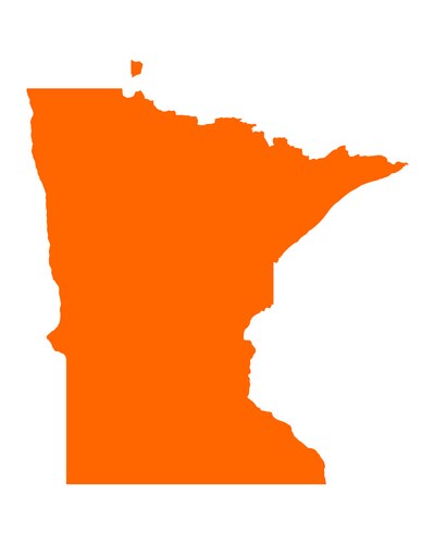 Minnesota State Map Vector Image