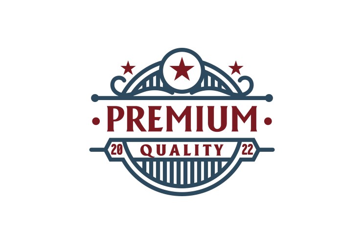 Premium Quality Badge Emblem Vector Image