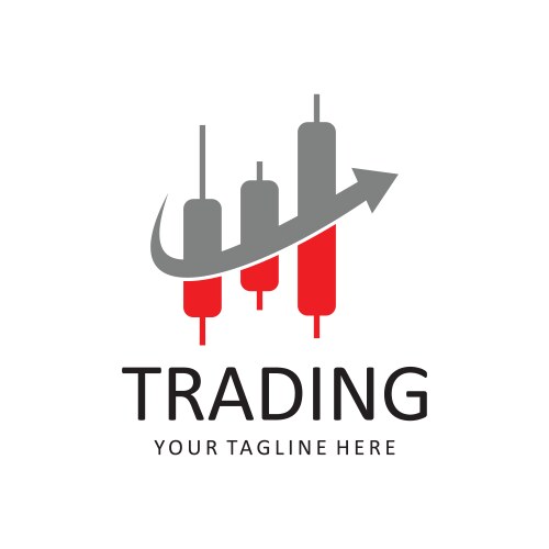 Digital stock trading logo Royalty Free Vector Image