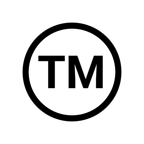 Trademark tm sign logo symbol copyright vector image