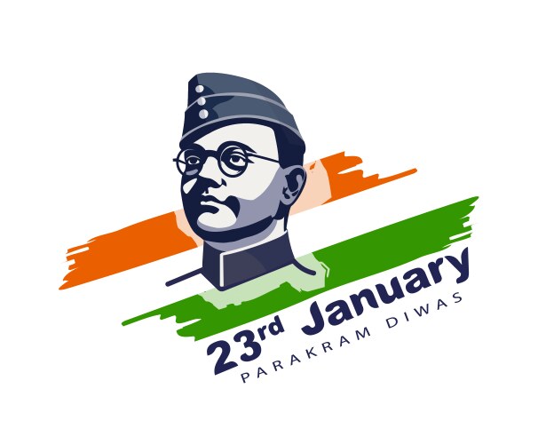 Celebrate netaji subhas chandra bose jayanti Vector Image