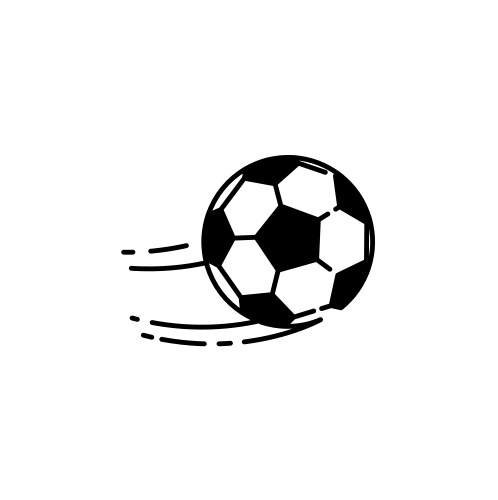 Football ball line icon Vector Image