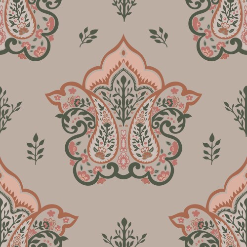 damask style pattern for textil and decoration vector image vector image