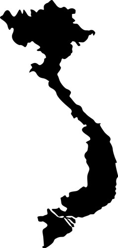 Vietnam Map Vector Image