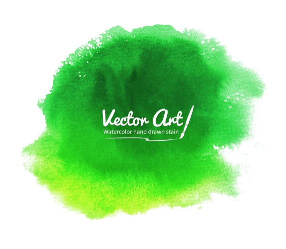 green watercolor background vector image