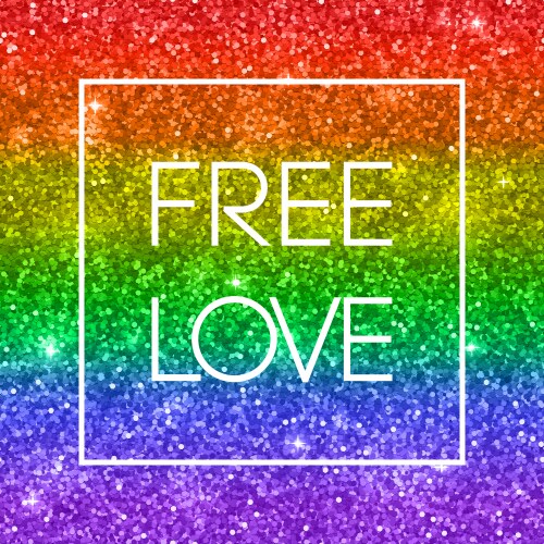 LGBT Glitter Rainbow Background Vector Image