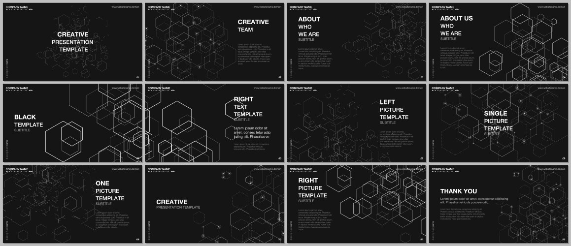 Presentation design templates multipurpose vector image