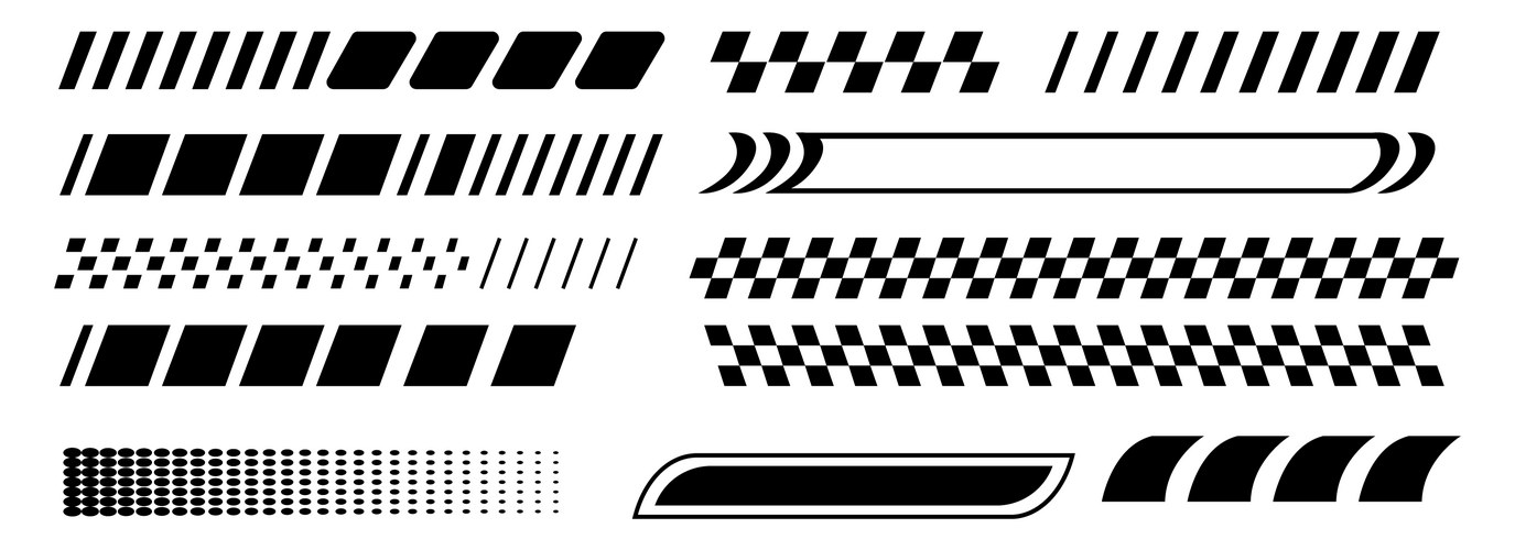Racing Stripes & Checkered Patterns – Royalty-Free Vector | VectorStock