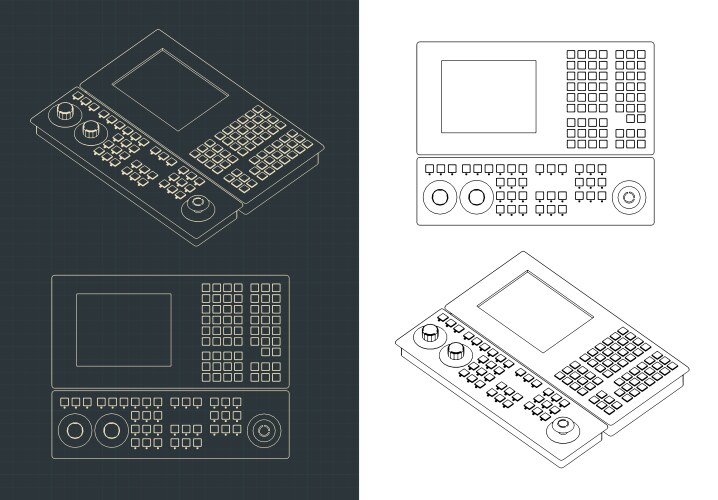 Remote control for automated plant lines vector image