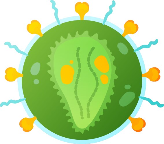 Human immunodeficiency virus hiv with text Vector Image
