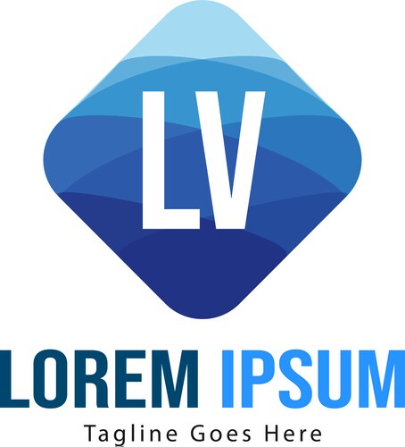 Lv monogram logo with circle outline design – Royalty-Free Vector ...