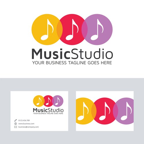 Abstract art studio logo template Royalty Free Vector Image