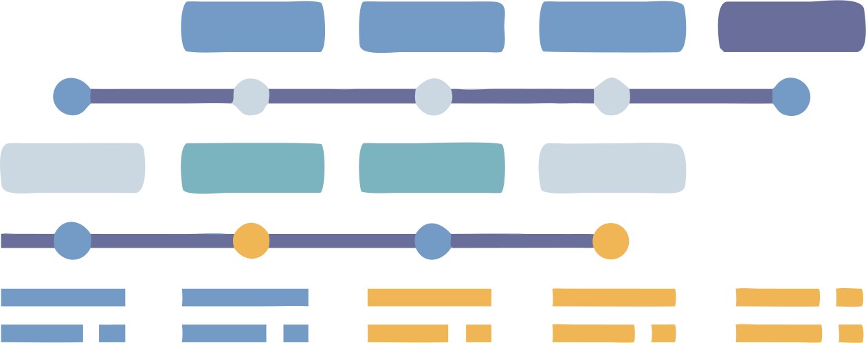 Abstract data flow and progress bar elements ui vector image