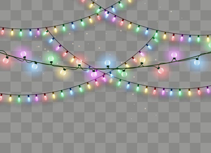 Color christmas light bulbs Royalty Free Vector Image