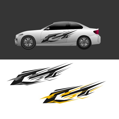 Car body template sticker design Vector Image