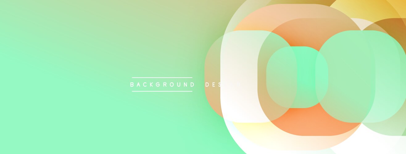 Abstract design overlapping circles create vector image